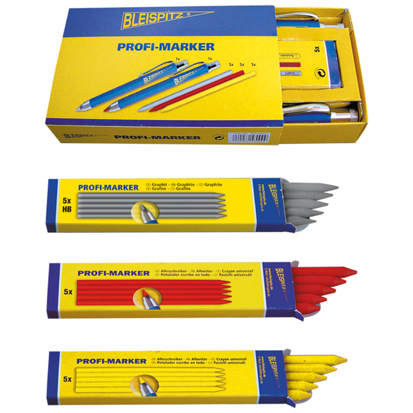 Bleispitz® Profi-Marker-Set + Ersatzminen