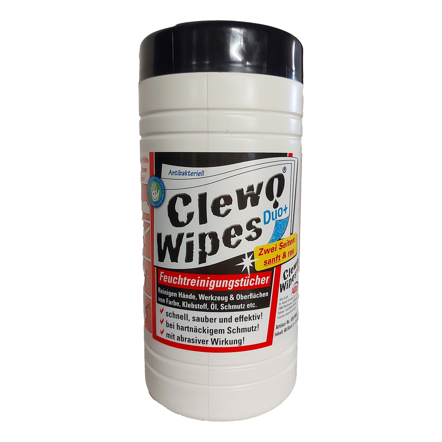 Feuchtreinigungstücher "Clewo Wipes Duo+"