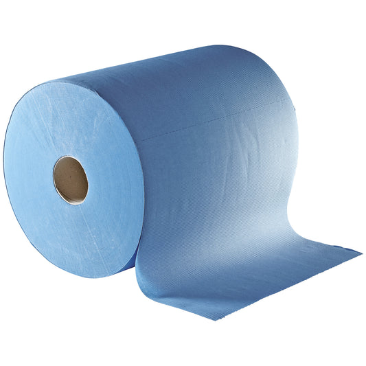 Papier-Putzrolle, blau, 2-lagig