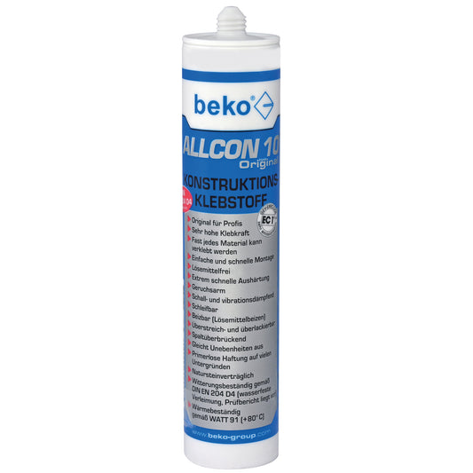 AKTION! beko® Allcon 10 Konstruktionsklebstoff original, beige